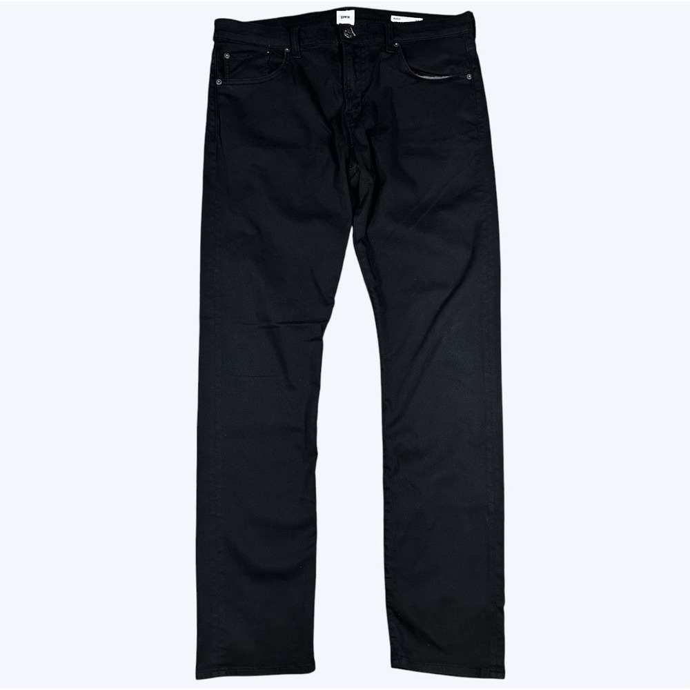Edwin Jeans Men 34x31 Maddox Slim Fit Black Wash Stretch Denim Modern Fit EUC